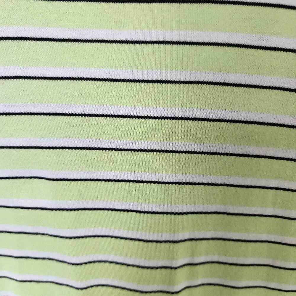 POLO GOLF Ralph Lauren Men's L Pima Cotton Striped Polo Shirt Lime Green